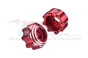 GPM Pro-Line Red Aluminium 8x32 to 17mm Wheel Hex Adapters 2Pcs