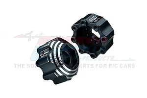GPM Pro-Line Black Aluminium 8x32 to 17mm Wheel Hex Adapters 2Pcs