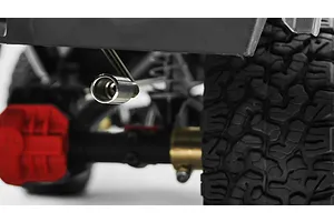 Yeah Racing Silver Steel Exhaust Tail Pipe 2Pcs image 76554