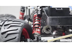 Kyosho Gunmetal Aluminium PBR Piggy Back Shocks 2Pcs image 76679