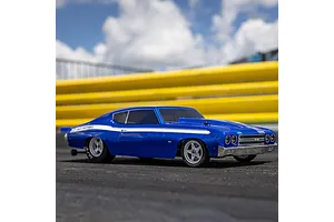 Losi 1970 Chevelle No Prep RC Drag Car Electric Brushless 2WD 1/16 Scale RTR - Blue image 76740
