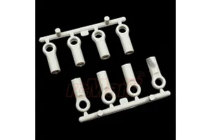 Yeah Racing M3 4.8x15mm Plastic Ball Ends 8pcs - White