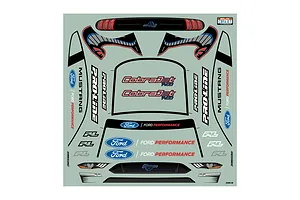 Pro-Line 1/16 2021 Ford Mustang Cobra Jet Unpainted Body Shell w/ Decal Sheet image 77012