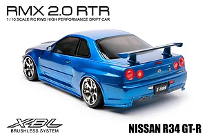 MST RMX 2.0 Nissan R34 GT-R RC Drift Car Electric Brushless 2WD 1/10 Scale RTR - Blue image 77121