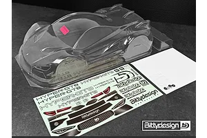 Bittydesign 1/8 HYPER-GT8 1/8 GT Unpainted Body Shell w/ Decals image 77259