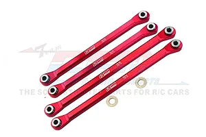 GPM Red Aluminium Front & Rear Lower Chassis Linkages 4Pcs image 77297