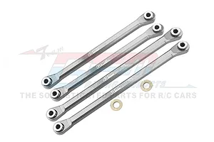 GPM Silver Aluminium Front & Rear Lower Chassis Linkages 4Pcs image 77298