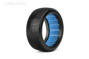 Jetko 1/8 Marco Ultra Soft Tyres on White Dish Rims - Glued Wheels 2Pcs image 3