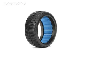 Jetko 1/8 Red Devil Super Soft Tyres on Yellow Dish Rims - Glued Wheels 2Pcs image 3