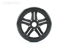 Jetko 1/8 Buster Ultra Soft Belted Tyres on Black Claw Rims - Glued Wheels 2Pcs image 2