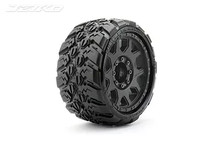 Jetko 3.6" King Cobra SGT Medium Soft Belted Tyres on Black Claw Rims - Glued Wheels 2Pcs image 77609