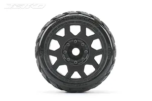Jetko 3.6" Rockform SGT Medium Soft Belted Tyres on Black Claw Rims - Glued Wheels 2Pcs image 77633
