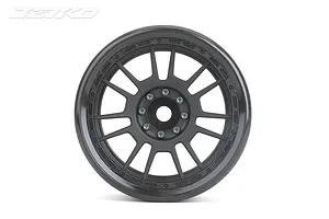 Jetko 4.0" Black Phoenix SMT Medium Soft Belted Tyres on Black Claw Rims - Glued Wheels 2Pcs image 77712