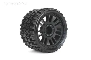 Jetko 4.0" Prophet SMT Medium Soft Belted Tyres on Black Claw Rims - Glued Wheels 2Pcs image 77723