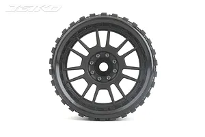 Jetko 4.0" Prophet SMT Medium Soft Belted Tyres on Black Claw Rims - Glued Wheels 2Pcs image 77724