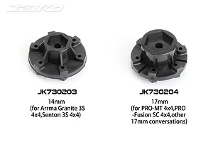 Jetko 2.8" King Cobra ST Medium Soft Tyres on (1/2" Off Set) Black Claw Rims - Glued Wheels 2Pcs image 77769