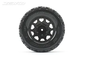 Jetko 2.8" Tomahawk MT Medium Soft Tyres on Black Claw Rims - Glued Wheels 2Pcs image 77834