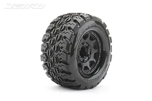 Jetko 2.8" King Cobra MT Medium Soft Tyres on (1/2" Off Set) Black Claw Rims - Glued Wheels 2Pcs image 77853