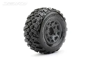 Jetko 2.9" King Cobra SC Medium Soft Tyres on (1/2" Off Set) Black Claw Rims - Glued Wheels 2Pcs image 77936