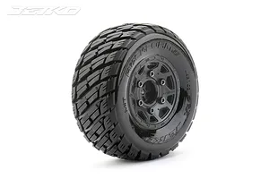 Jetko 2.9" Rockform SC Medium Soft Tyres on Black Claw Rims - Glued Wheels 2Pcs image 77952