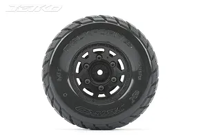 Jetko 2.9" Rockform SC Medium Soft Tyres on Black Claw Rims - Glued Wheels 2Pcs image 77953