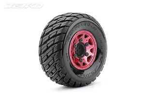 Jetko 2.9" Rockform SC Medium Soft Tyres on Metal Red Claw Rims - Glued Wheels 2Pcs image 77968