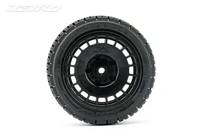 Jetko 1.9" Avantgarde Super Soft Rally Tyres on Black Radia Rims - Glued Wheels 4Pcs image 77975
