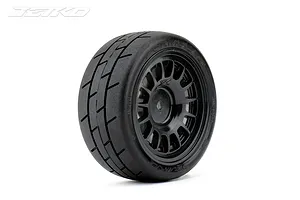 Jetko 1.9" Formula Super Soft Tyres on Black Radia Rims - Glued Wheels 2Pcs image 77982