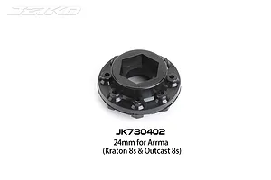 Jetko 5.3" King Cobra XMT Medium Soft Belted Tyres on Metal Red Claw Rims - Glued Wheels 2Pcs image 78047
