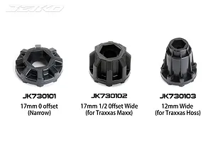 Jetko 3.8&amp;quot; (1/2&amp;quot; Off Set) EX SGT MT Black Rims 2Pcs image 3