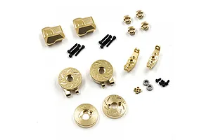 Yeah Racing Brass Hubs, Wheel Hexes & Diff Cover Upgrade Set image 78197