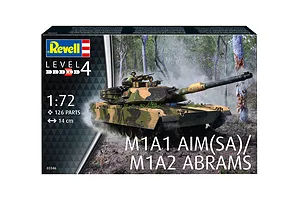 Revell 1/72 US M1A2 Abrams Tank Scaled Plastic Model Kit image 78321