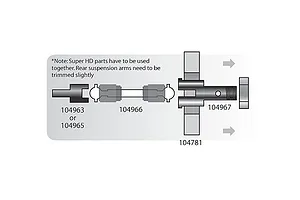 HPI Baja 5B/5SC/5T 18x116mm Super Heavy Duty Drive Shafts w/ Boots 2Pcs image 7868