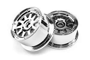 HPI 4.7/5.5" Baja 5T/5SC Front TR-10 Chrome Rims 2Pcs image 7875
