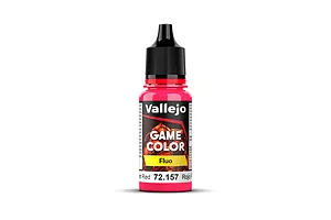 Vallejo Game Colour Fluorescent Red Acrylic Paint 18ml