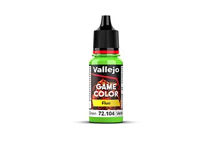 Vallejo Game Colour Fluorescent Green Acrylic Paint 18ml