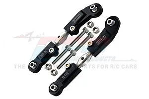 GPM Black Aluminium & Stainless Steel Adjustable Front Steering Links 2Pcs image 78914