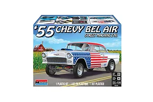 Revell 1/24 55 Chevy Bel Air Street Machine Scaled Plastic Model Kit image 78956
