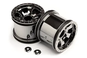 HPI 2.2" Warlock Black Chrome Rims 2Pcs image 7902
