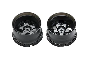 Pandora 2.05" Rear (16mm Off-Set) RWB (RAUH-Welt BEGRIFF) S-1 Black Display Rims 2Pcs image 79142