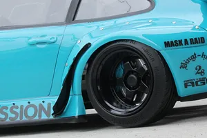 Pandora 2.05" Rear (16mm Off-Set) RWB (RAUH-Welt BEGRIFF) S-1 Black Display Rims 2Pcs image 79143