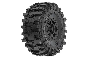 Pro-Line 1.9" Mickey Thompson Baja Pro X G8 Tyres on Black Holcomb Rims - Beadlocked Wheels 2Pcs image 79253