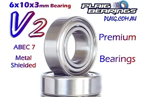 Plaig RC 6x10x3mm V2 Premium Metal Shielded Ball Bearing 1Pc