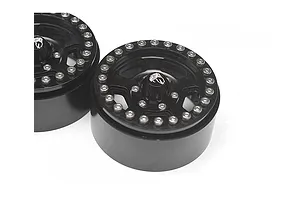 Boom Racing Black Aluminium 1.9" Golem Krait Beadlock Rims w/ 8mm Wideners 4pcs image 79388