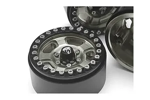 Boom Racing Gunmetal Aluminium 1.9 Golem Krait Beadlock Rims w/ 8mm Wideners-4pcs image 79404