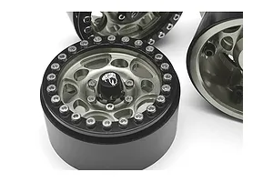 Boom Racing Gunmetal Aluminium 1.9 Sandstorm Krait Beadlock Rims w/ 8mm Wideners 4pcs image 79413