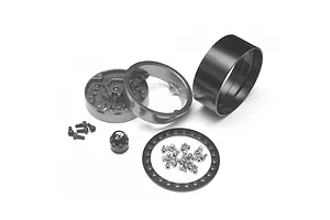 Boom Racing Gunmetal Aluminium 1.9 Venomous Krait Beadlock Rims w/ 8mm Wideners 4pcs image 79433