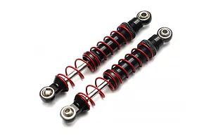 Boom Racing Red Aluminium 80mm Rear Double Spring Shocks w/ Optional Soft Springs 2Pcs image 79449