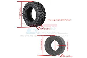 GPM 1.3&amp;quot; High Grip Crawler Tyres 4Pcs image 2