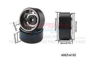 GPM 1.3" Silver Aluminium Beadlock Rims 2Pcs image 79733